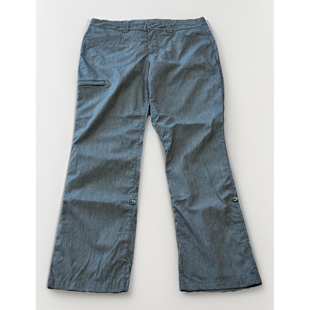 Eddie Bauer Womens 10 Travex Gray Cargo Pants Hiking Convertible Capri Gorpcore